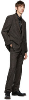 Thumbnail for your product : John Lawrence Sullivan Grey Leopard Flannel Straight Trousers