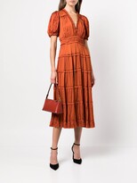 Thumbnail for your product : Ulla Johnson Rose plissé satin midi dress