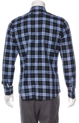 Givenchy Plaid Button-Up Shirt