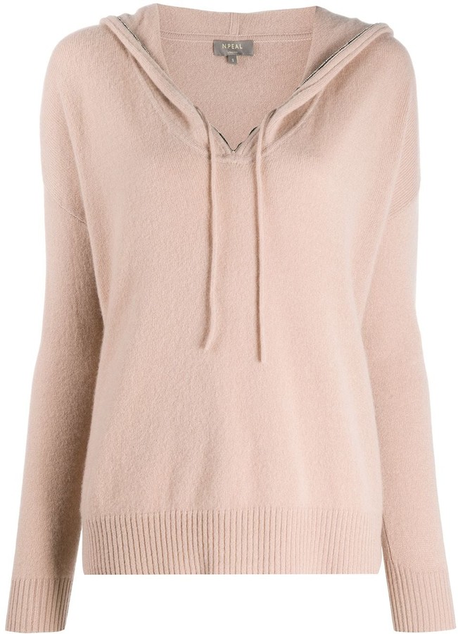 cashmere pullover hoodie women's