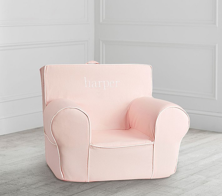 Blush With White Piping Anywhere Chair