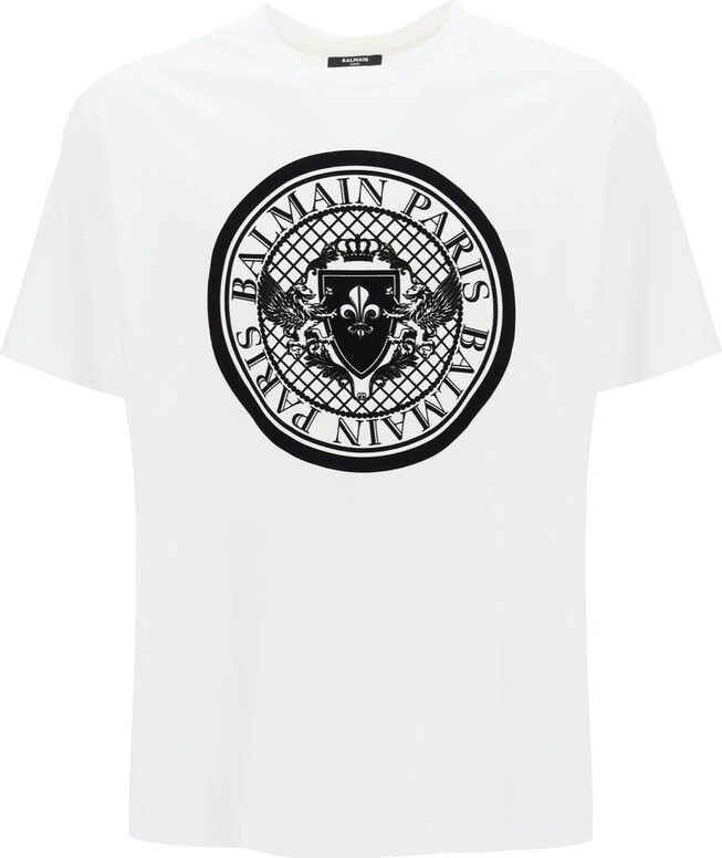 Balmain Logo Printed Crewneck T-Shirt