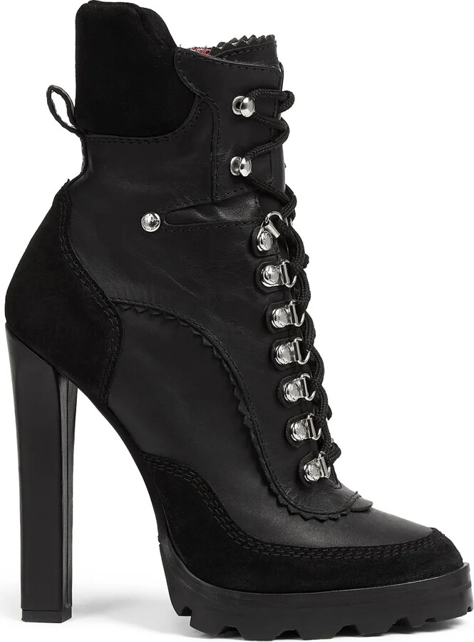 DSQUARED2 120mm Round-Toe Leather Boots