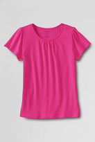 Thumbnail for your product : Lands' End Girls' Plus Short Sleeve Gathered Neck T-shirt