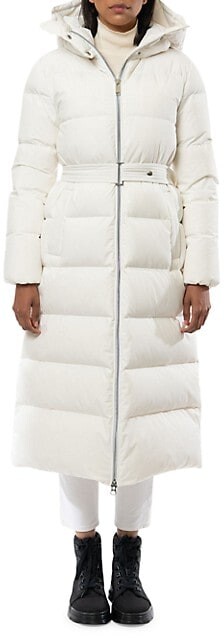 long white down coat