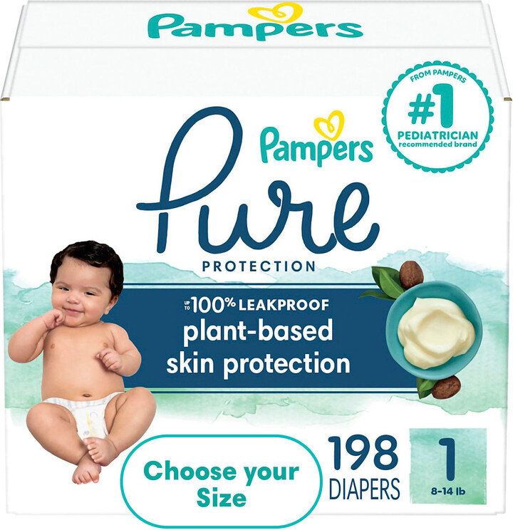 Pampers Pure Protection One-Month Supply Diapers Size 4 - 150 ct. (22-37 lb.):- 4 - 150 ct. (22 - 37 lbs.)
