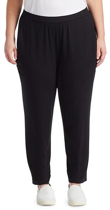 Eileen Fisher, Plus Size System Slouchy Slim Jersey Ankle Pants