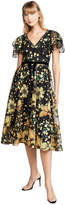 Thumbnail for your product : Marchesa Notte Flutter Sleeve V Neck Cocktail Dress