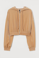 Thumbnail for your product : H&M Cropped zip-through hoodie