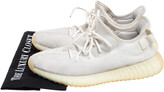 Thumbnail for your product : Yeezy Cream Cotton Knit Boost 350 V2 Triple White Sneakers Size 44