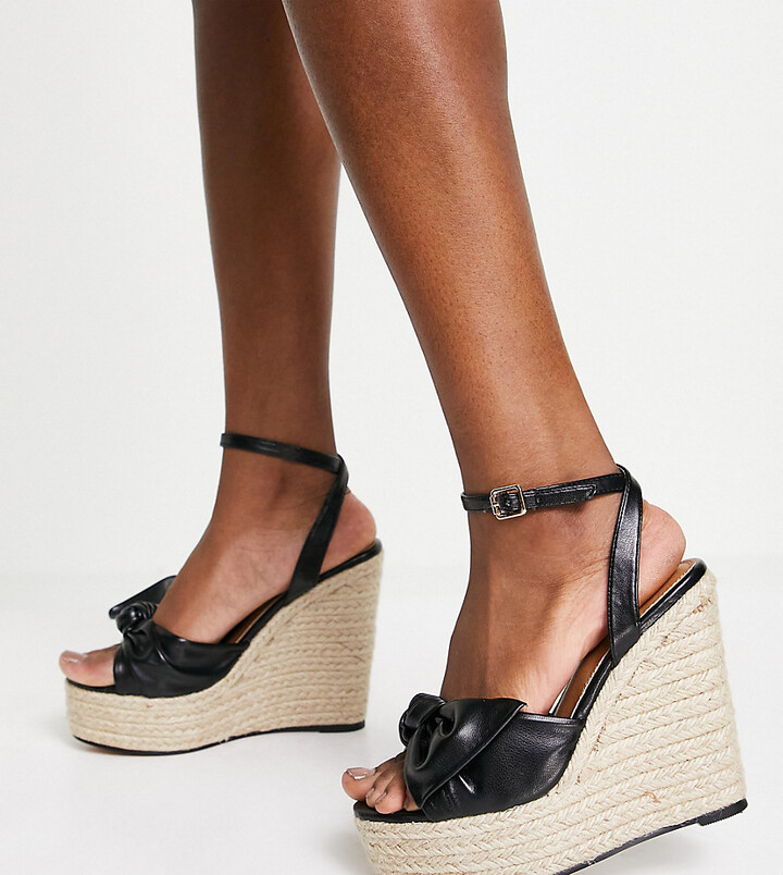 Quilted espadrille wedge sandals in ASOS Damen Schuhe Espadrilles 