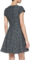 Thumbnail for your product : Nanette Lepore Breakthrough Split-Neck Jacquard Dress