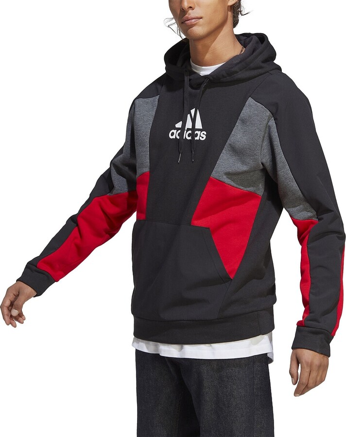 Adidas Sportswear Essentials Colour Block Hoodie In Cotton Mix