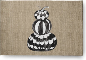 The Holiday Aisle Pumpkin Stack Fall Design Chenille Area Rug CRH1315TA12