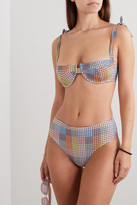 Thumbnail for your product : Ganni Checked Underwired Bikini Top