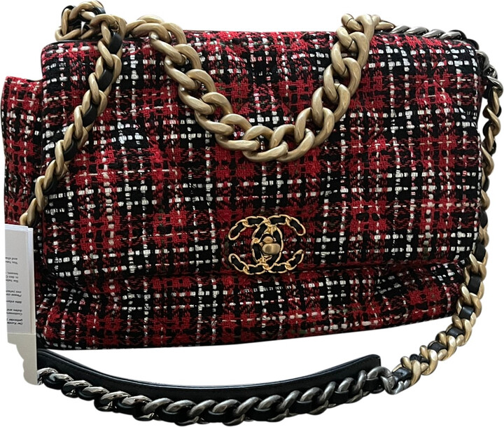 Chanel 19 Flap Bag Quilted Tweed Medium - ShopStyle