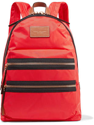 Marc Jacobs Biker Leather-trimmed Shell Backpack - Red