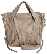 Thumbnail for your product : Martine Sitbon beige snakeskin embossed leather side zipper detail tote