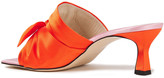 Thumbnail for your product : Wandler Isa Bow-embellished Two-tone Satin Mules