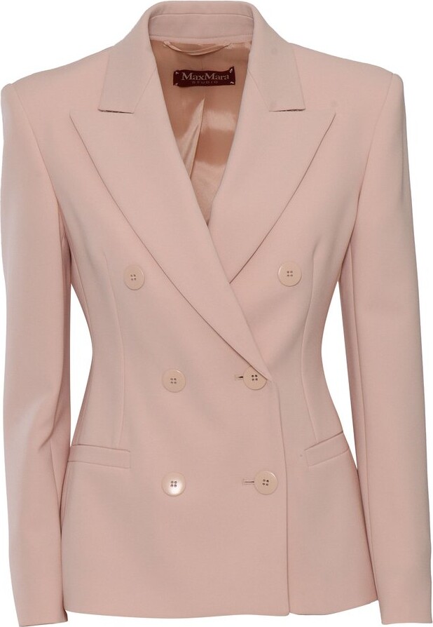 Studio Max Mara Double-Breasted Long-Sleeved Blazer