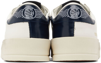 Golden Goose White & Navy Stardan Sneakers