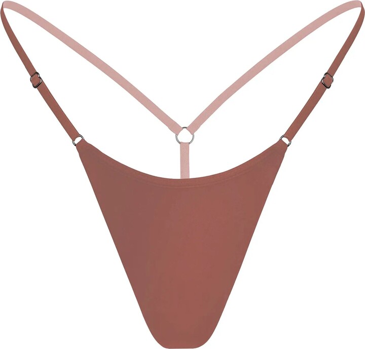 Monique Morin Lingerie Brown Caress Micro-G String Sugar