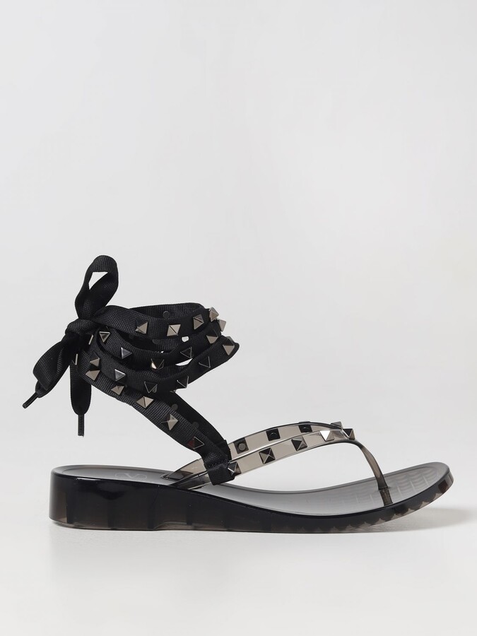 rockstud pvc sandals