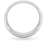 Thumbnail for your product : Palladium Goldsmiths 4mm D Shape Standard diagonal matt finish Wedding Ring in 950
