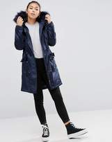 Thumbnail for your product : ASOS Luxe Parka in Satin