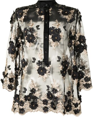 Antonio Marras Floral-Embroidered Blouse