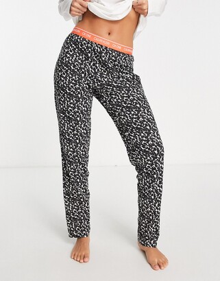 Calvin Klein One long sleeve top and animal print pants pajama in a bag  gift set - ShopStyle