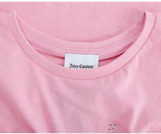 Juicy Couture Childrenswear Gothic Diamante Logo T-shirt Colour: PINK,