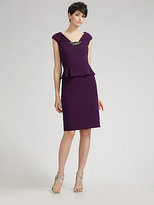 Thumbnail for your product : David Meister Pleated Cap-Sleeve Dress
