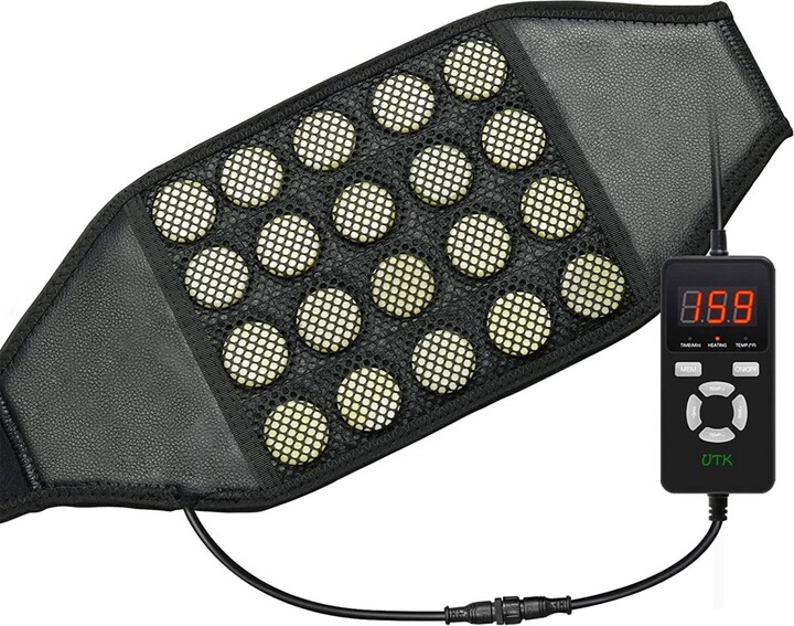 UTK Neoprene FarInfrared Jade and Tourmaline Lower Back Heating Pad w/ Smart Control & Auto Off