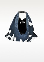 Thumbnail for your product : MM6 Maison Martin Margiela Hugs White Painted Washed Denim Tote