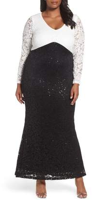 Marina Sequin Lace Mermaid Gown