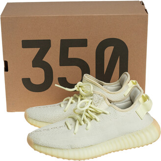 Yeezy Green Knit Fabric Boost 350 V2 Butter Sneakers Size 40
