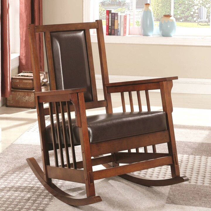 Kapelner Luxury Mission Style Rocking Chair - ShopStyle Armchairs ...