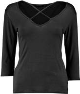 Thumbnail for your product : boohoo Isobel Plunge Neck Strappy 3/4 Sleeve T-Shirt