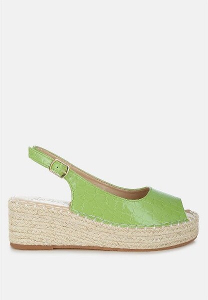 London Rag LondonRagWomensYaraelCrocoPeepToeWedges5
