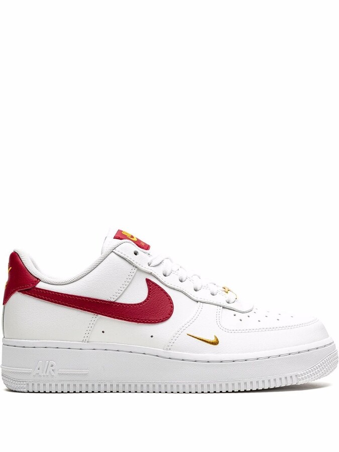 Nike Air Force 1 Low Essential "White/Gym Red" sneakers - ShopStyle