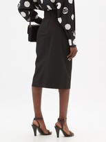 Thumbnail for your product : Dolce & Gabbana High-rise Slit Crepe Pencil Skirt - Black