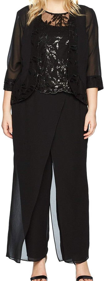 plus size sequin pant set