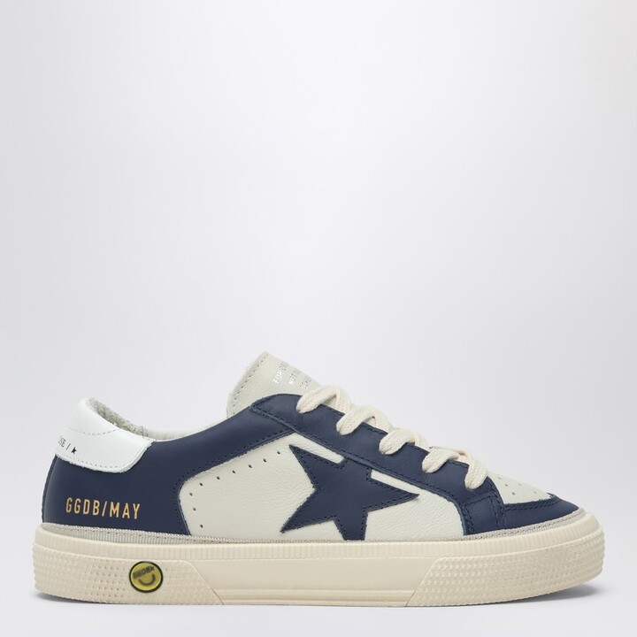 Golden Goose White/Blue low-top sneaker