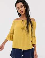 Thumbnail for your product : New Look Tassel Bardot Top