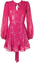 Thumbnail for your product : Rebecca Vallance Valencia metallic-leopard mini dress