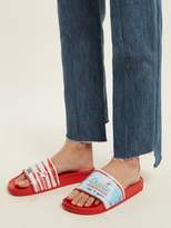 Thumbnail for your product : Vetements Water Bottle Print Slides - Womens - Red Multi