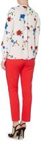 Thumbnail for your product : Ellen Tracy Floral blouse with piping