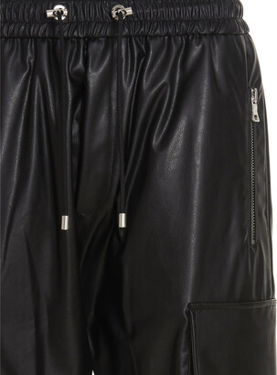 Balmain Faux Leather Cargo Pants