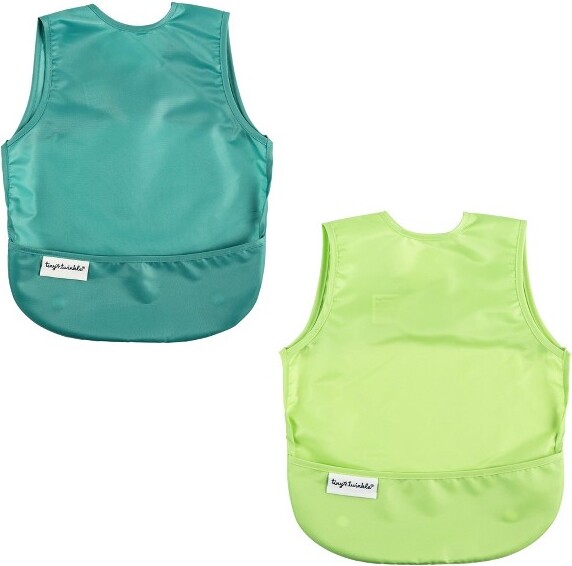 tiny twinkle TinyTwinkle2-PackMess-ProofApronToddlerBibw/Tug-ProofClosureandBPA-Free(Mermaid,Small6-24Months)